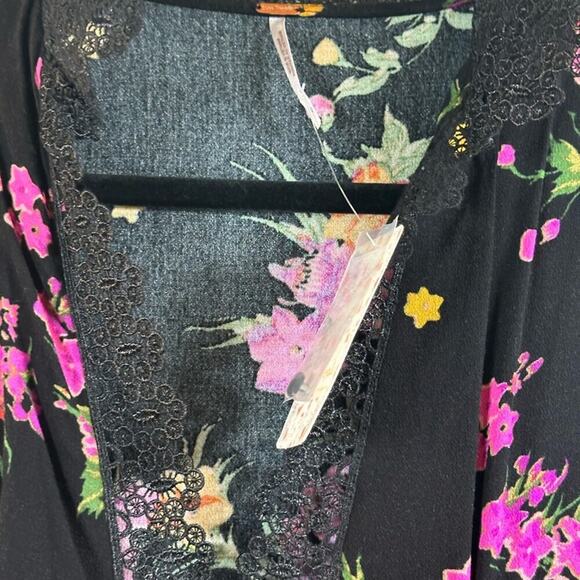 Free People Alora Black Floral Print Mini Dress - Picture 11 of 14
